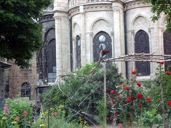 Jardin mdival, derrire le chevet de la basilique. J.Maill   CMN