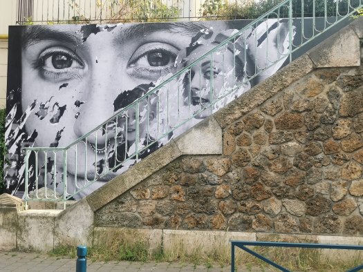 Oeuvre street art de Hugues Anhs et ROUCHON HRITAGE  Pantin, pont Dlizy