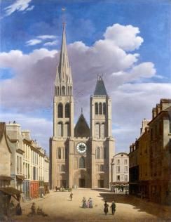 Etienne-Joseph Bouhot, Basilique de Saint-Denis (vers 1817) muse d'art et d'histoire - Saint-Denis